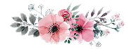 Decoración floral rosada